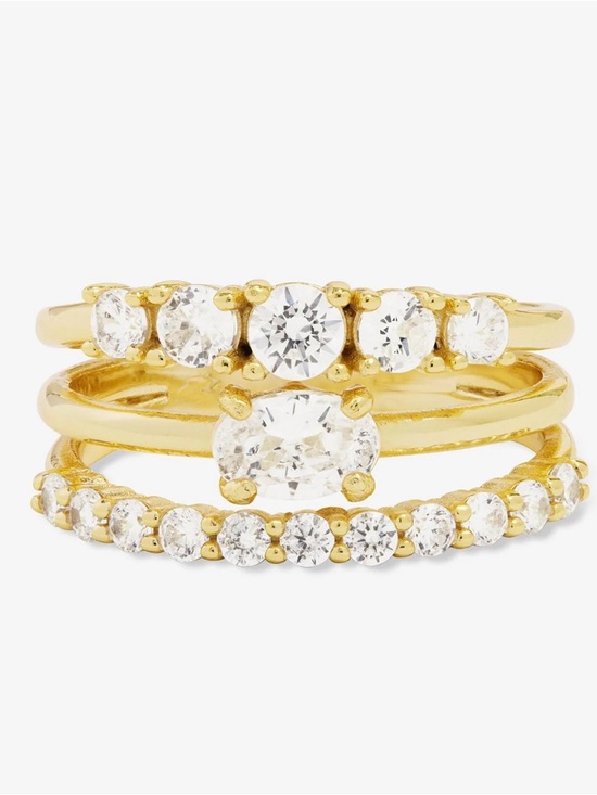 Melinda Maria Jewelry - Melinda Maria Gold She's So Stacked Ring Size 6